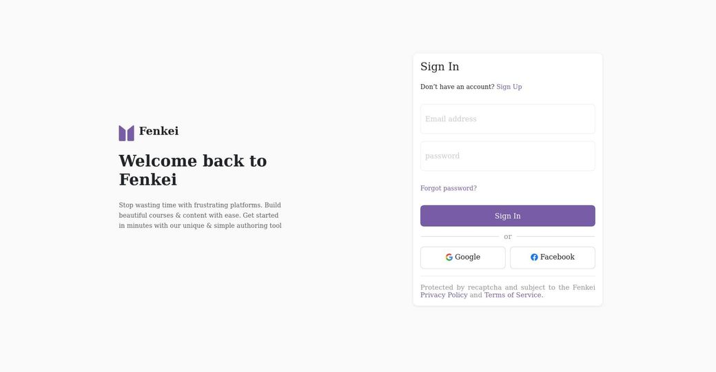 Sign in Page